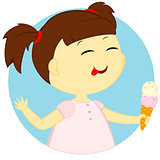 the girl with ice cream