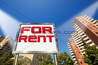 House For Rent - Big Chrome Billboard