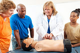 Adult Education Students Learn CPR
