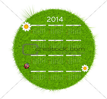 2014 new year calendar vector illustration