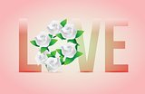 pastel Love flowers illustration designs