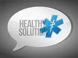 healthy solution message illustration design