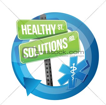 healthy solution road symbol illustration