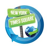 New York, Times square road symbol illustration