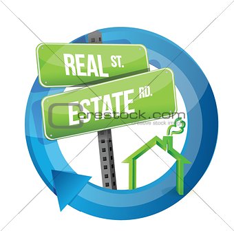 real estate road symbol illustration design