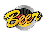 German Beer poster sign seal illustration