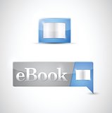 Ebook icon button blue download illustration