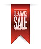 clearance sale red banner illustration