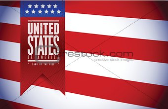 united states. usa flag banner illustration