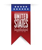 united states. usa flag banner illustration