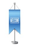 welcome sign stand banner illustration design