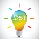 colorful idea lightbulb illustration design