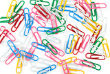 Colored paper clips background