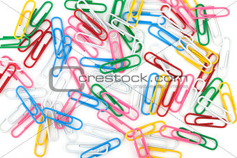 Colored paper clips background