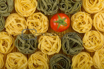 Italian colors pasta with tomato