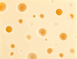 Cheese background with holes