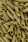 Green colored penne pasta