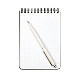 Pen on notepad