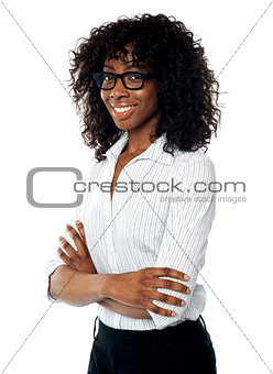 Successful businesswoman with folded arms
