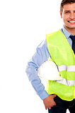 Cropped image of a male builder