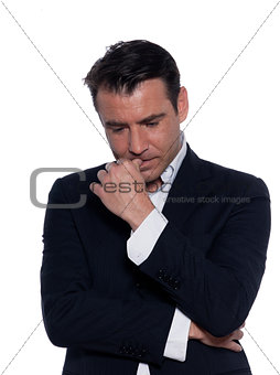 business man thinking pensive portrait
