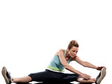 woman workout stretching