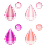 set of pink drops