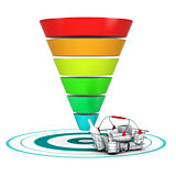 Sales funnel. Marketing or Business Chart