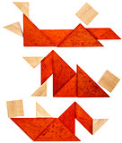 tangram resting figures