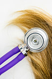 Stethoscope on hair