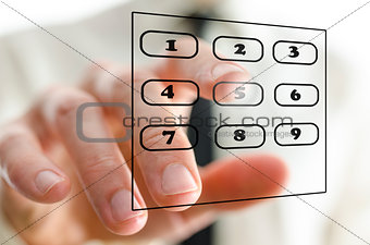 Virtual telephone keypad