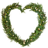 Mistletoe Heart Wreath