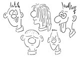 cartoon faces