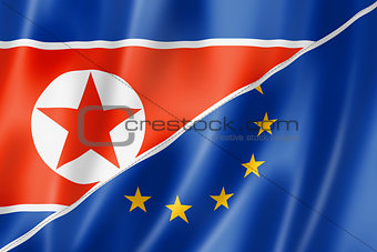 Europe and North Korea flag