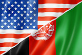 USA and Afghanistan flag