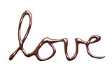 Love spelled out in chocolate