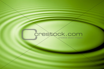 Green ripple in water