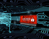 Red locked screen in circuit board