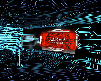 Locked screen in digital circuit board