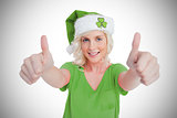 St patricks day girl giving thumbs up