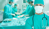 Doctor standing in operating room