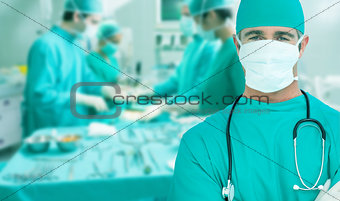 Doctor standing in operating room