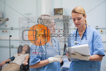Nurses working on an interface