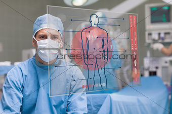 Surgeons using an interface before operating