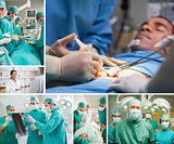 Montage of a sugery