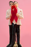Gay groom cake toppers with aids awareness ribbon