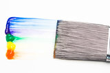 Paintbrush with rainbow brush stroke