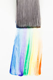 Paintbrush with a rainbow brush stroke