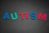 Autism spelled out in colourful letters