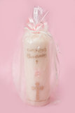 Christening candle for a girl